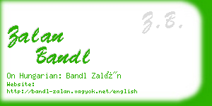 zalan bandl business card